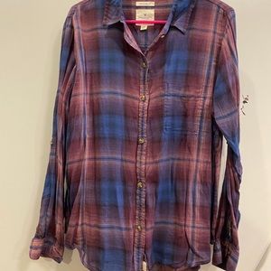 American Eagle plaid button down